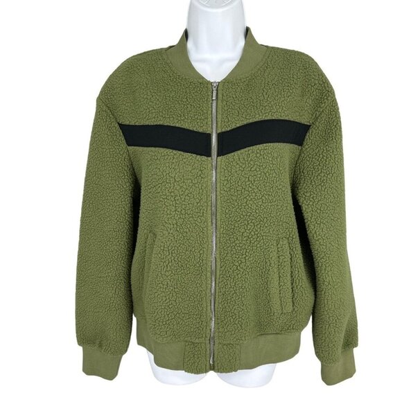 ZYIA Jackets & Blazers - ZYIA Active Women’s Olive Flying V Full Zip Fleece Jacket Size M